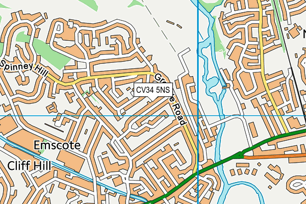 CV34 5NS map - OS VectorMap District (Ordnance Survey)