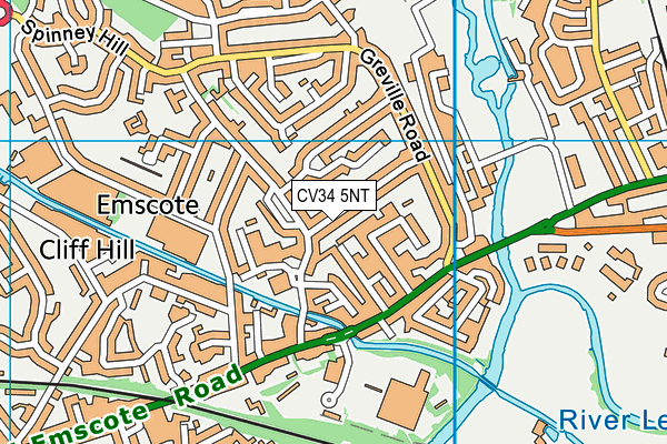 CV34 5NT map - OS VectorMap District (Ordnance Survey)