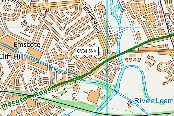 CV34 5NX map - OS VectorMap District (Ordnance Survey)