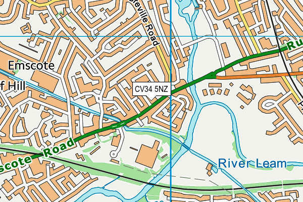 CV34 5NZ map - OS VectorMap District (Ordnance Survey)