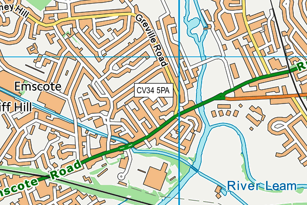 CV34 5PA map - OS VectorMap District (Ordnance Survey)