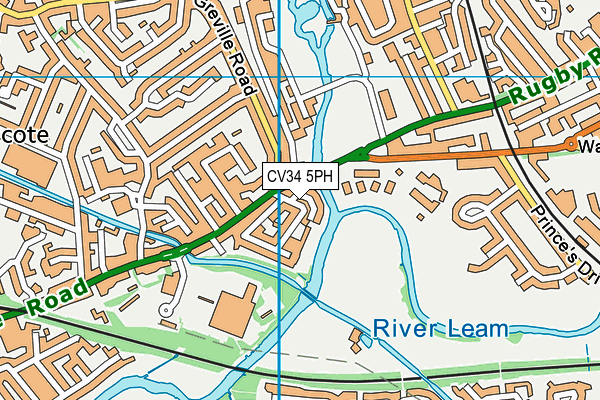 CV34 5PH map - OS VectorMap District (Ordnance Survey)