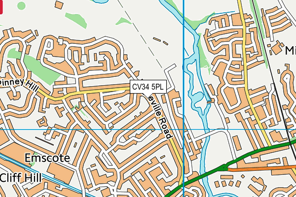 CV34 5PL map - OS VectorMap District (Ordnance Survey)