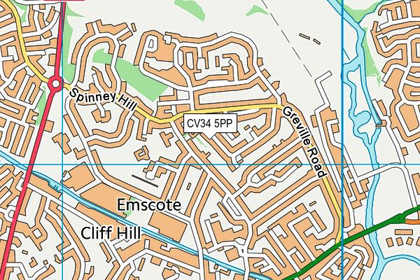 CV34 5PP map - OS VectorMap District (Ordnance Survey)