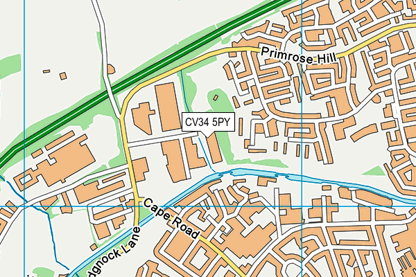 CV34 5PY map - OS VectorMap District (Ordnance Survey)