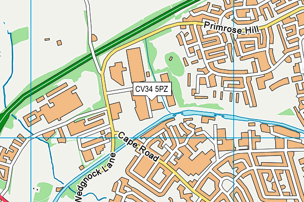 CV34 5PZ map - OS VectorMap District (Ordnance Survey)