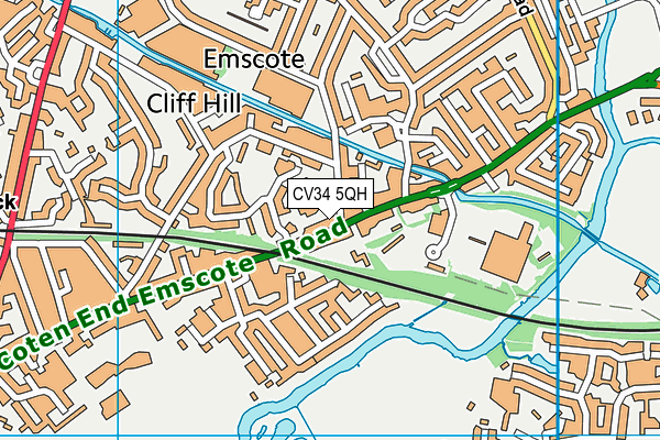 CV34 5QH map - OS VectorMap District (Ordnance Survey)