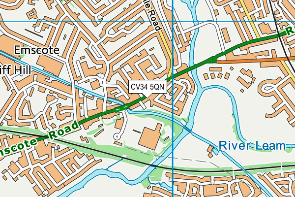 CV34 5QN map - OS VectorMap District (Ordnance Survey)