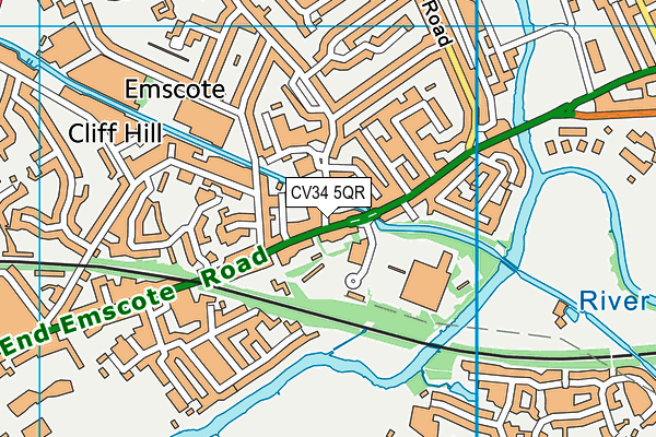 CV34 5QR map - OS VectorMap District (Ordnance Survey)