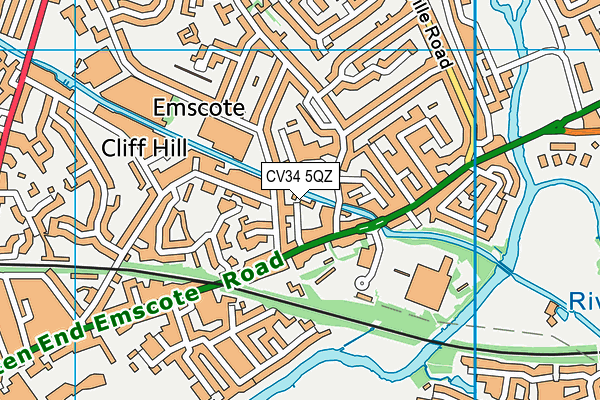 CV34 5QZ map - OS VectorMap District (Ordnance Survey)