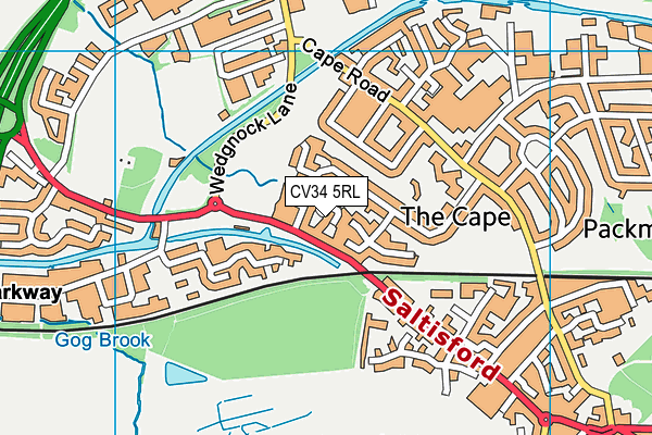 CV34 5RL map - OS VectorMap District (Ordnance Survey)