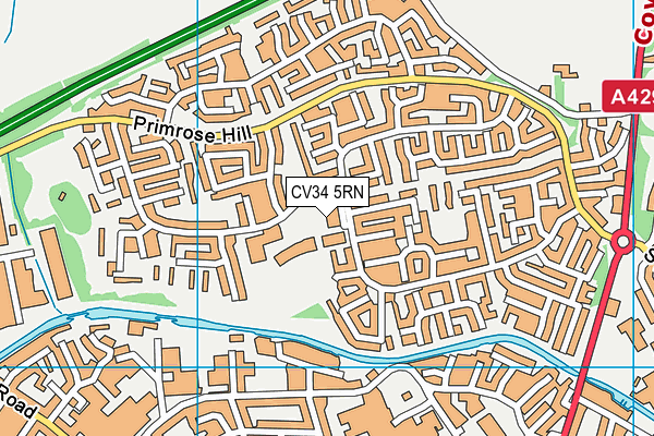 CV34 5RN map - OS VectorMap District (Ordnance Survey)