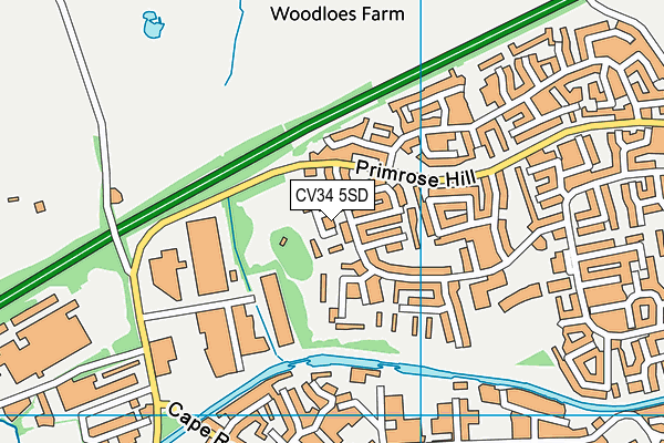 CV34 5SD map - OS VectorMap District (Ordnance Survey)