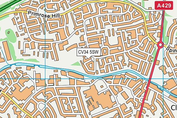CV34 5SW map - OS VectorMap District (Ordnance Survey)