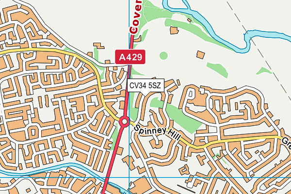 CV34 5SZ map - OS VectorMap District (Ordnance Survey)