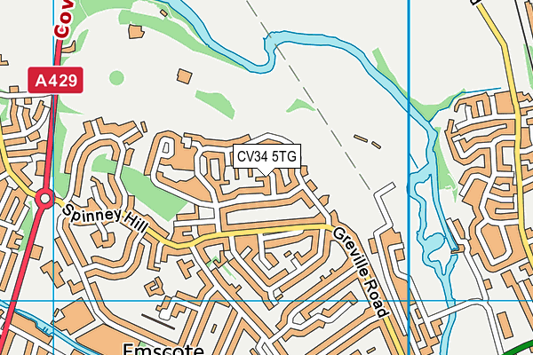 CV34 5TG map - OS VectorMap District (Ordnance Survey)