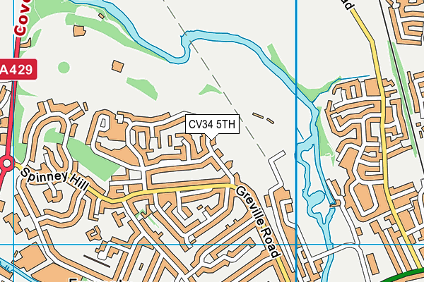 CV34 5TH map - OS VectorMap District (Ordnance Survey)