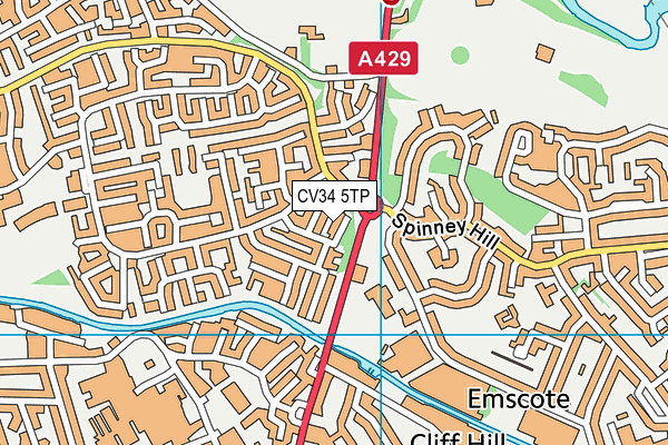 CV34 5TP map - OS VectorMap District (Ordnance Survey)