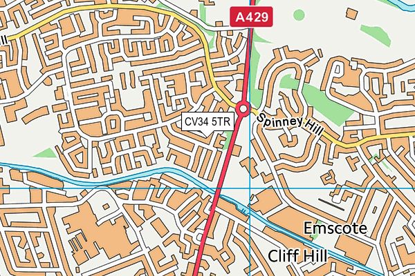 CV34 5TR map - OS VectorMap District (Ordnance Survey)