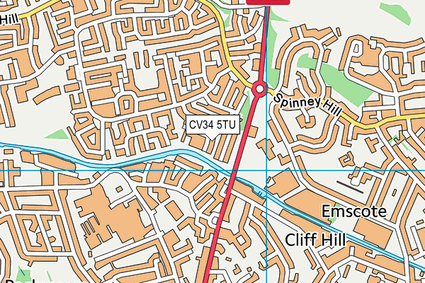 CV34 5TU map - OS VectorMap District (Ordnance Survey)