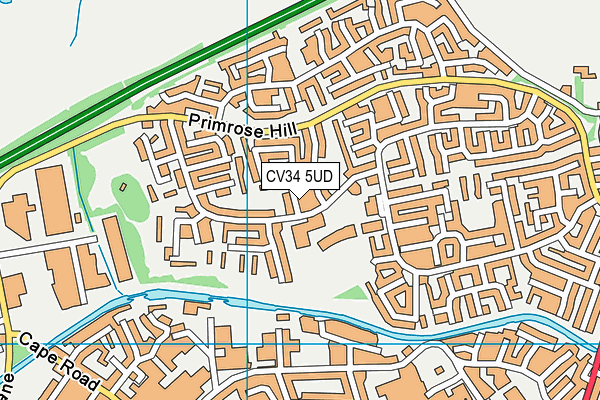 CV34 5UD map - OS VectorMap District (Ordnance Survey)