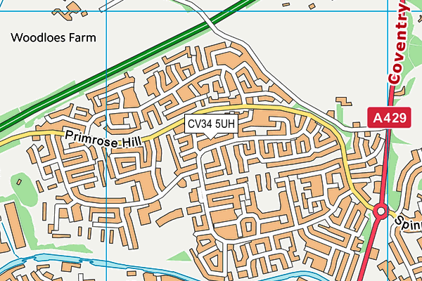 CV34 5UH map - OS VectorMap District (Ordnance Survey)