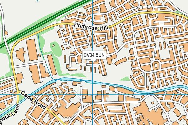 CV34 5UN map - OS VectorMap District (Ordnance Survey)