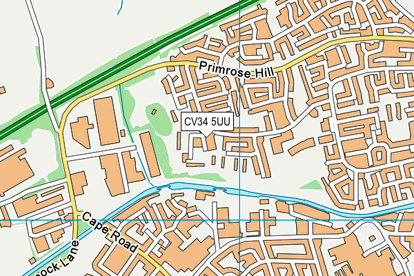 CV34 5UU map - OS VectorMap District (Ordnance Survey)