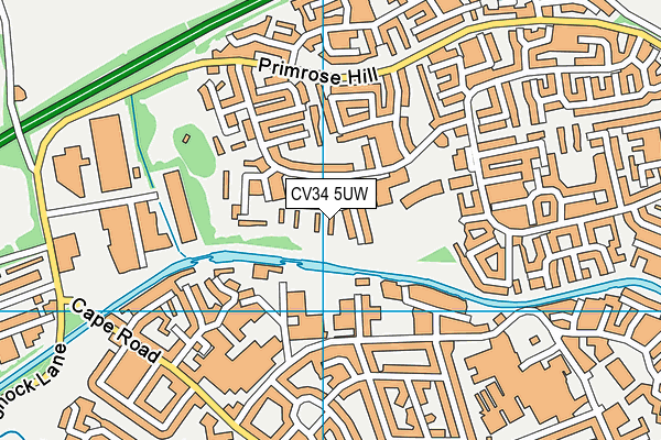 CV34 5UW map - OS VectorMap District (Ordnance Survey)