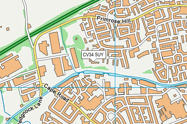 CV34 5UY map - OS VectorMap District (Ordnance Survey)