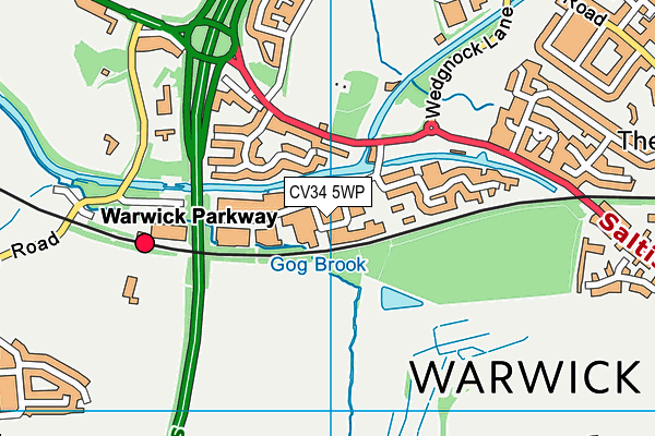 CV34 5WP map - OS VectorMap District (Ordnance Survey)