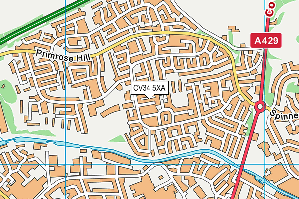 CV34 5XA map - OS VectorMap District (Ordnance Survey)