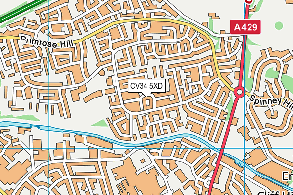 CV34 5XD map - OS VectorMap District (Ordnance Survey)