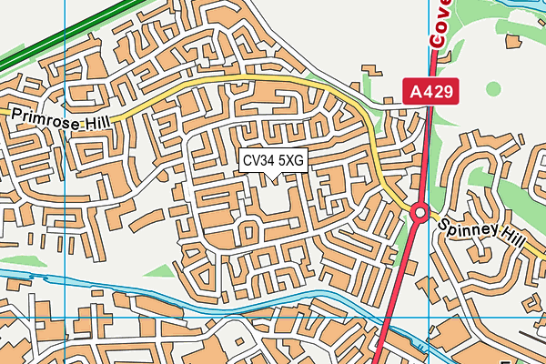 CV34 5XG map - OS VectorMap District (Ordnance Survey)