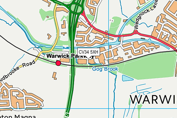 CV34 5XH map - OS VectorMap District (Ordnance Survey)