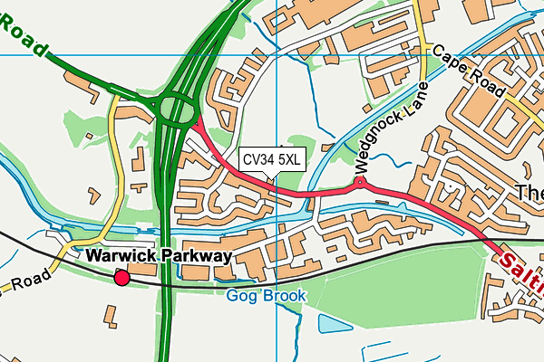 CV34 5XL map - OS VectorMap District (Ordnance Survey)