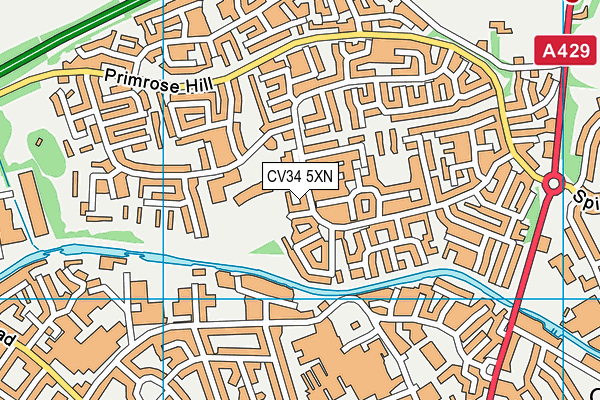 CV34 5XN map - OS VectorMap District (Ordnance Survey)