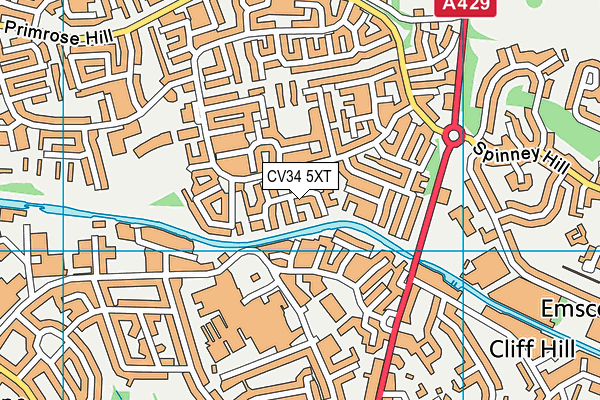 CV34 5XT map - OS VectorMap District (Ordnance Survey)