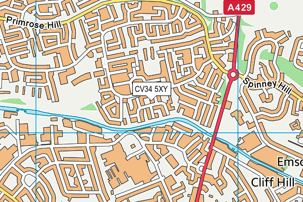 CV34 5XY map - OS VectorMap District (Ordnance Survey)