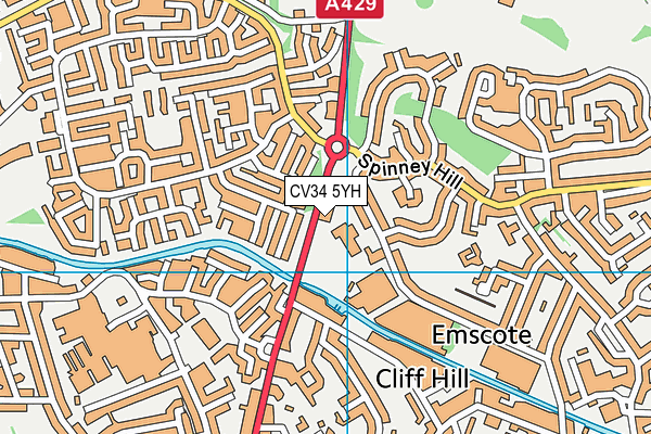 CV34 5YH map - OS VectorMap District (Ordnance Survey)