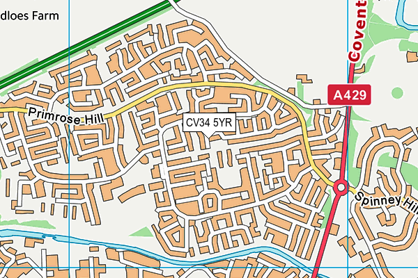 CV34 5YR map - OS VectorMap District (Ordnance Survey)