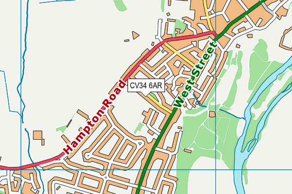 CV34 6AR map - OS VectorMap District (Ordnance Survey)