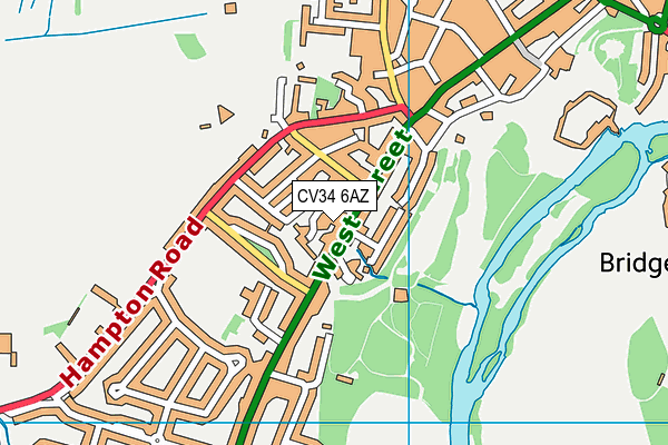 CV34 6AZ map - OS VectorMap District (Ordnance Survey)
