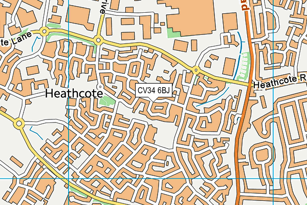 CV34 6BJ map - OS VectorMap District (Ordnance Survey)