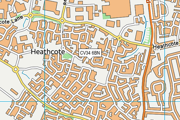 CV34 6BN map - OS VectorMap District (Ordnance Survey)