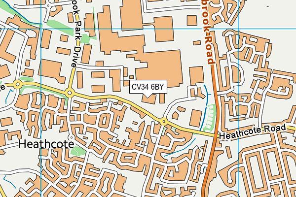 CV34 6BY map - OS VectorMap District (Ordnance Survey)