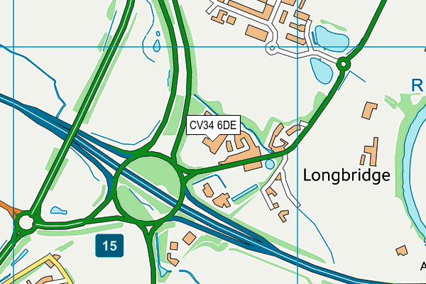 Livingwell Health Club (Warwick) map (CV34 6DE) - OS VectorMap District (Ordnance Survey)