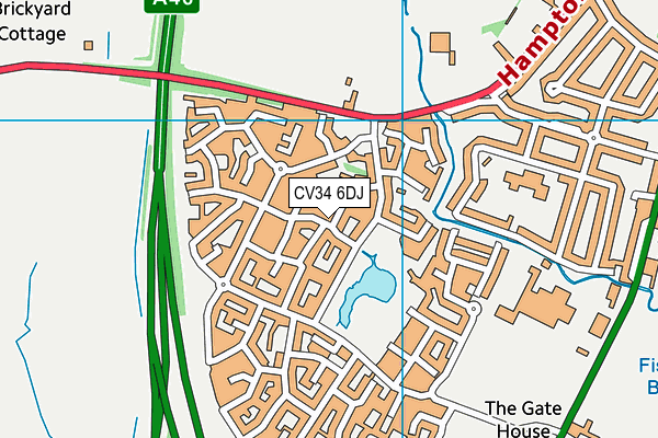CV34 6DJ map - OS VectorMap District (Ordnance Survey)