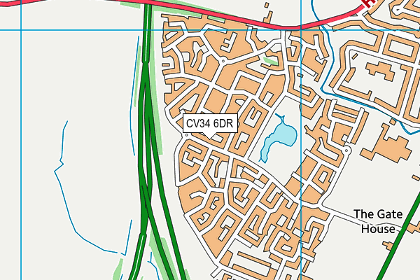 CV34 6DR map - OS VectorMap District (Ordnance Survey)