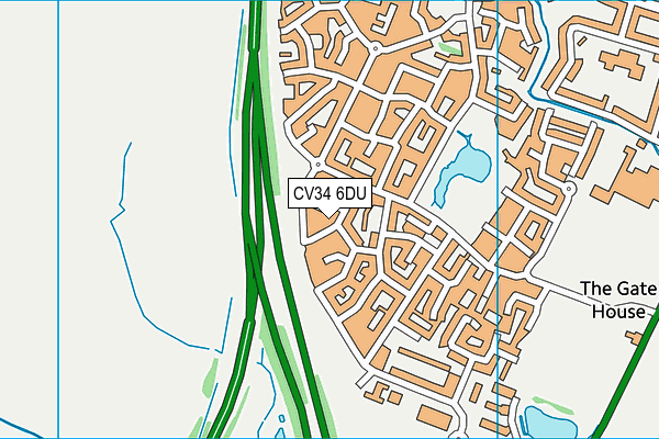 CV34 6DU map - OS VectorMap District (Ordnance Survey)